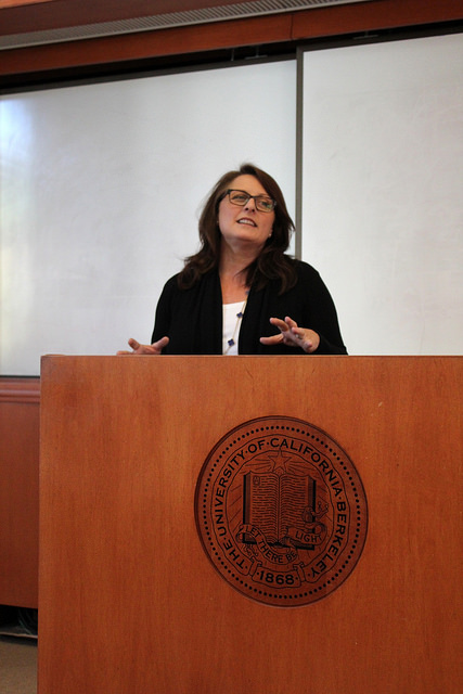 Mary Elings presents at HackFSM judging event