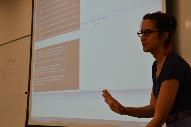 Rochelle Terman teaching "Computational Text Analysis"