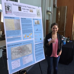 Nell Cloutier presenting poster at DH Faire