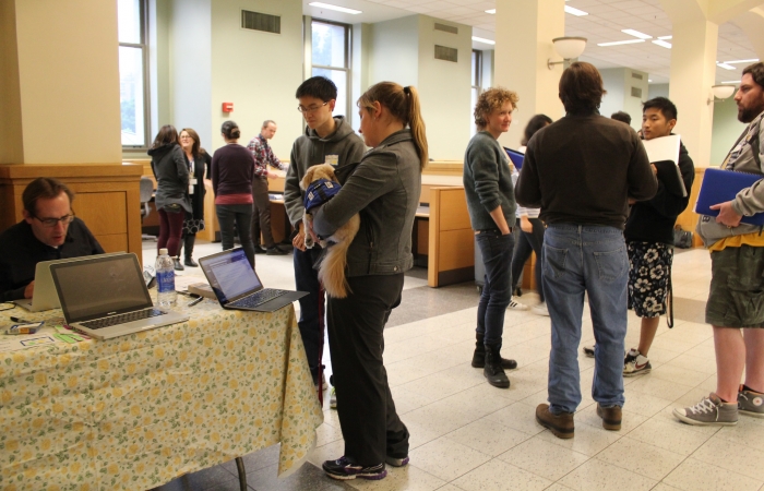 Participants and organizers in the #HackFSM digital humanities hackathon