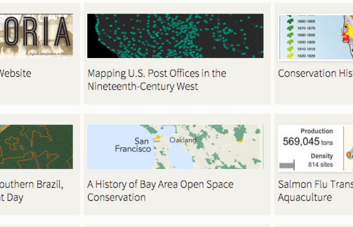 Gallery of Spatial History Project at Stanford University http://web.stanford.edu/group/spatialhistory/cgi-bin/site/gallery.php